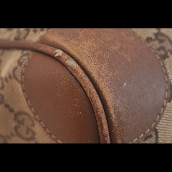 GUCCI Web Sherry Line Limited Edition Boston Bag Canvas w/Leather handles - Picture 9 of 16